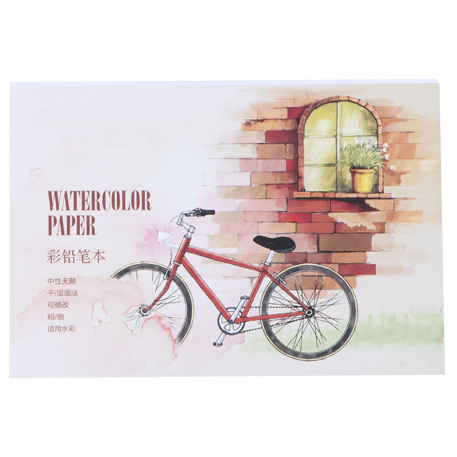 

Акварельный бумажный блокнот для эскизов, водорастворимая цветная карандашная бумага, инструменты для рисования (большой)