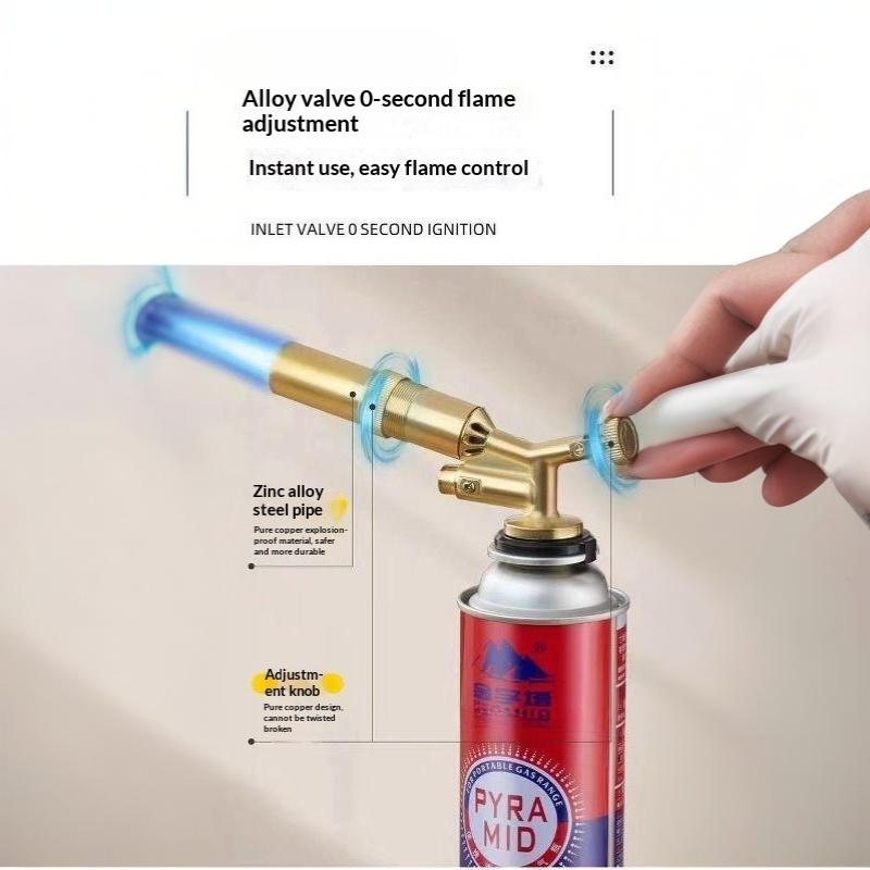 Easy to Refill Auto Ignition Gas Welding Torch Adjustable Flame Burner for Brazing Cooking Camping BBQ Home Maintenance
