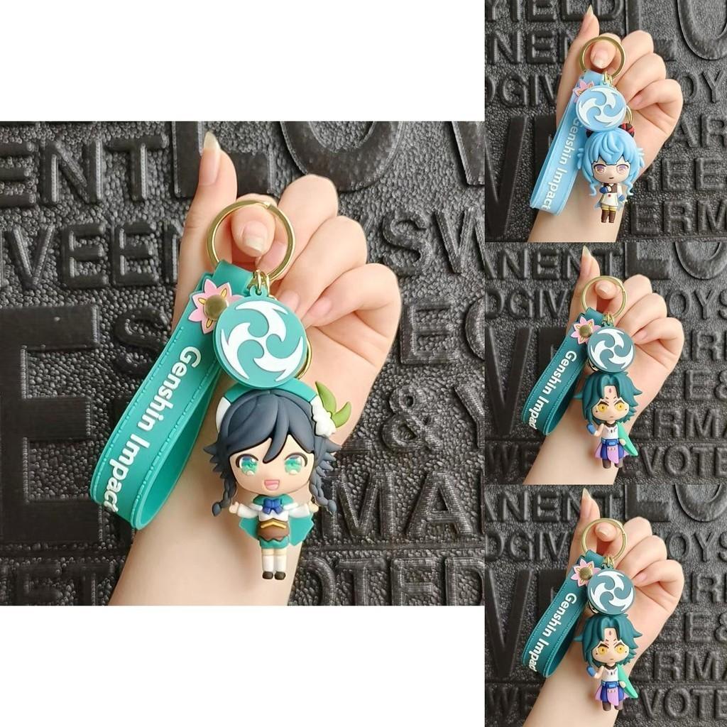 Genshin Impact Xiao Venti Qiqi Keqing Keychain Bag Pendant Xmas Gift