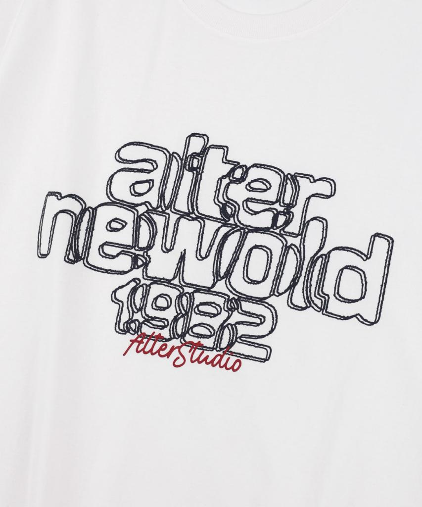 ALTER STUDIO Volume Line Print T-Shirt_White