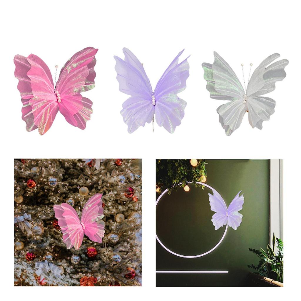 3D Artificial Butterfly Decoration Novelty Wedding Photo Prop Ornament for Holidays Anniversary Celebrations Festivals Banquet