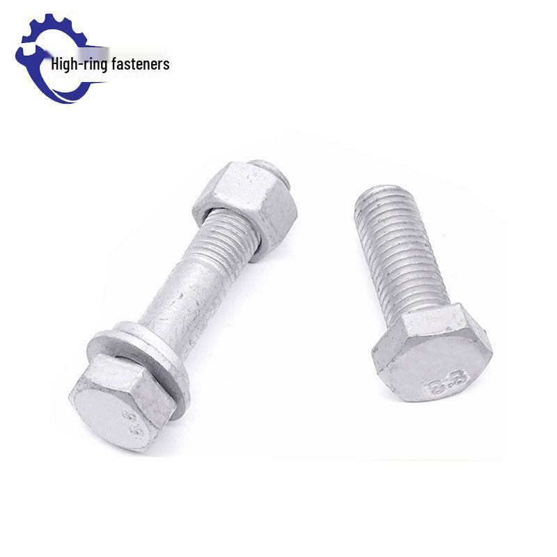 4.8 Grade Hot-Dip Galvanized Hex Bolts for Photovoltaic & Wind Power Systems