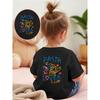 European sizes Girls' Pure Casual T-Shirt, Pasta Lovers Club Handwritten Creative Illustration, Fashionable Comfortable Summer Round Neck Top