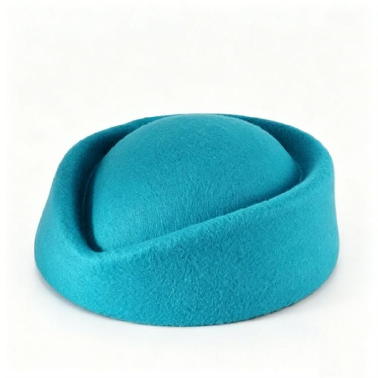 Classical French Flight Attendant Hat Polyester Stewardess Costume Accessoris Women Winter Fashion Headwear