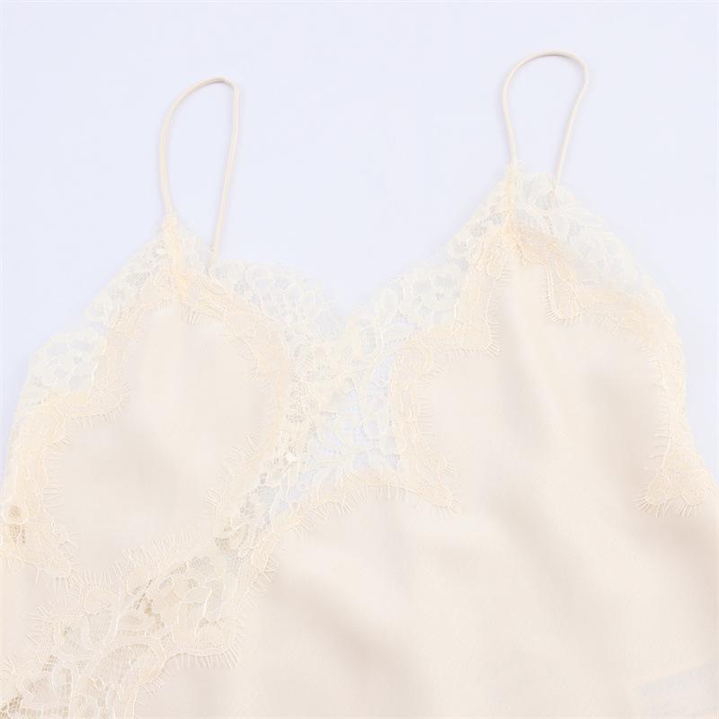 European & American Style Women's Asymmetrical Lace Camisole Dress