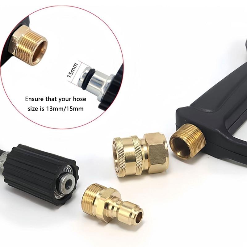 Quick Connecting Brasses Couplers Leakproof Design Brasses Plumbing Fittings For Pressure Washer Hoses Car Wash Systems