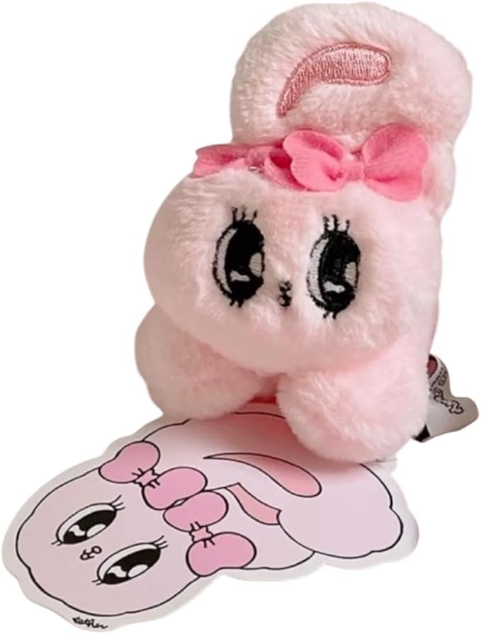 

Плюшевый брелок-подвеска для ключей Ester Bunny, Эксклюзив из Кореи, Бантик-зайчик, Кремовый зайчик, Официальный продукт Esterbunny, Розовый (приблизительно. 8 см)