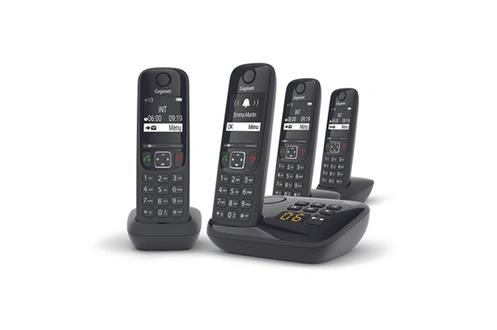 Gigaset AS690A Quattro Cordless DECT Phone 2 inch Black