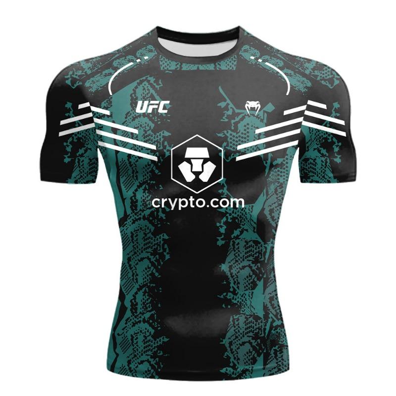 MMA Ekstrem Boks Maçı UFC Meraklısı Tişört Erkekler İçin Yaz 2026 Günlük Modaya Uygun Jarse Erkek Kısa Kollu Spor Üstleri