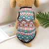 Cat Summer Vest Round Neck Ethnic Style Printing Comfortable Breathable Dress Up Sleeveless Vintage Pet Supplies