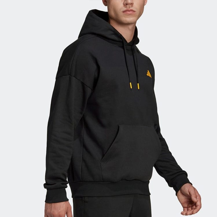 adidas Sweatshirts Men's Black Hooded Moderate Regular FR6595