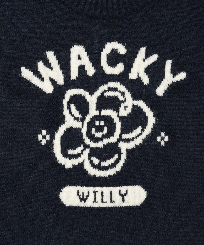 WACKY WILLY Women'S Big Lily Graphic Pullover Dark Navy