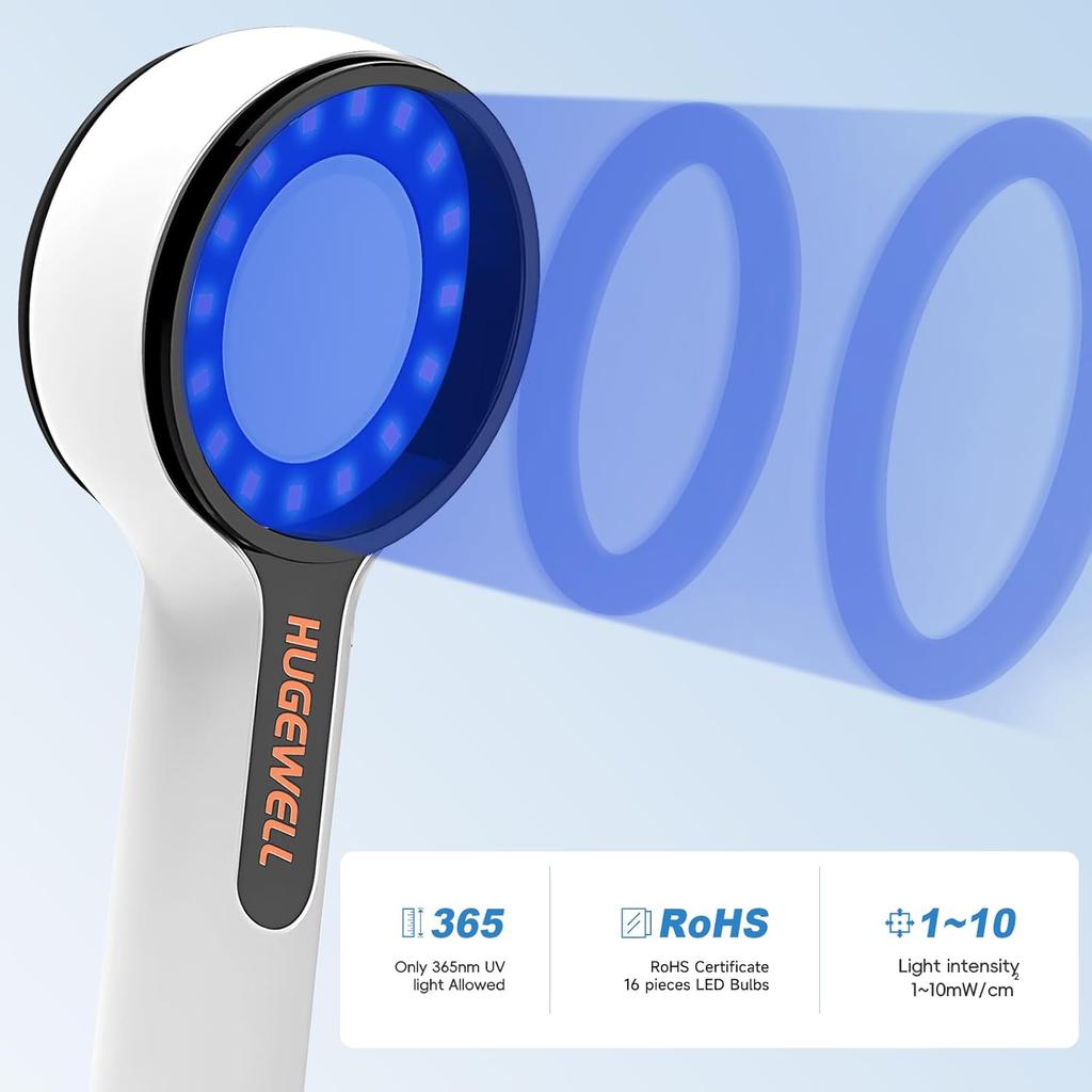 Woods Lamp Skin Analyzer, Portable Handheld Woods Lamp Light for Dog Skin Fungal Infection, Cat Ringworm, SPA, Salon, and Home Environmental Testing