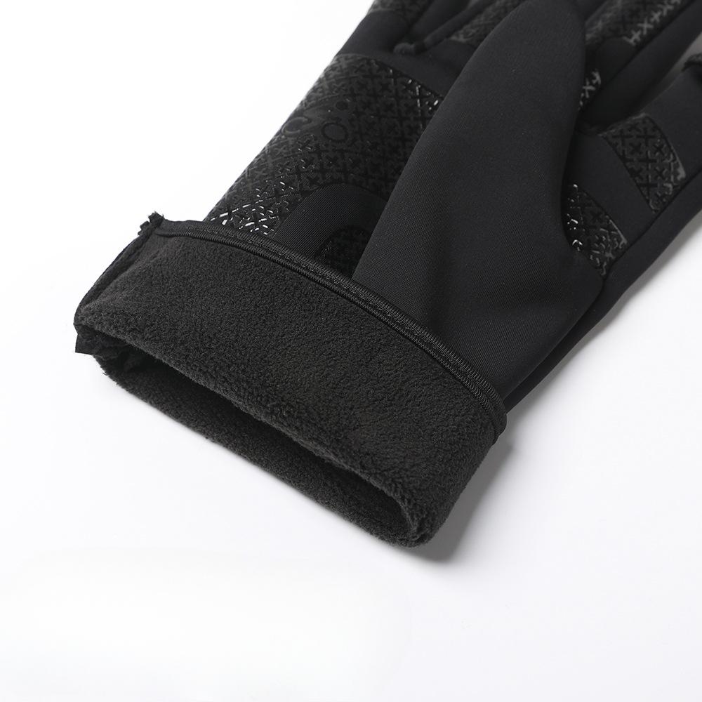 Outdoor Cycling Gloves for Men In Autumn and Winter Sports Waterproof Cold-proof Windproof Plus Velvet Thickened Touch Screen Warm Gloves