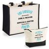 Tote Bag - PLANETEE - Duo Cabas Jute Et Trousse « Une Danseuse Formidable » - Jute & Cotton - DTF HD - Made In France