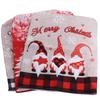 Cartoon Christmas Chair Cover Ball Polyester Fiber Xmas Dinner Chair Seat Cover Removable Soft Christmas Table Decor