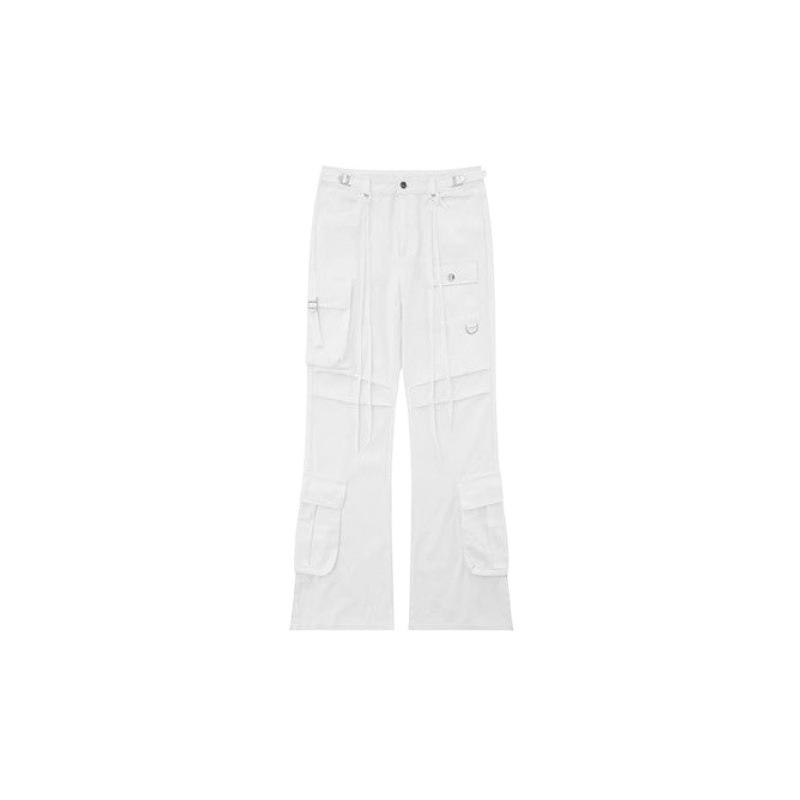 2023 Women's Retro Flared American-Style Pants: Casual, Versatile, with Pockets for Spring & Autumn