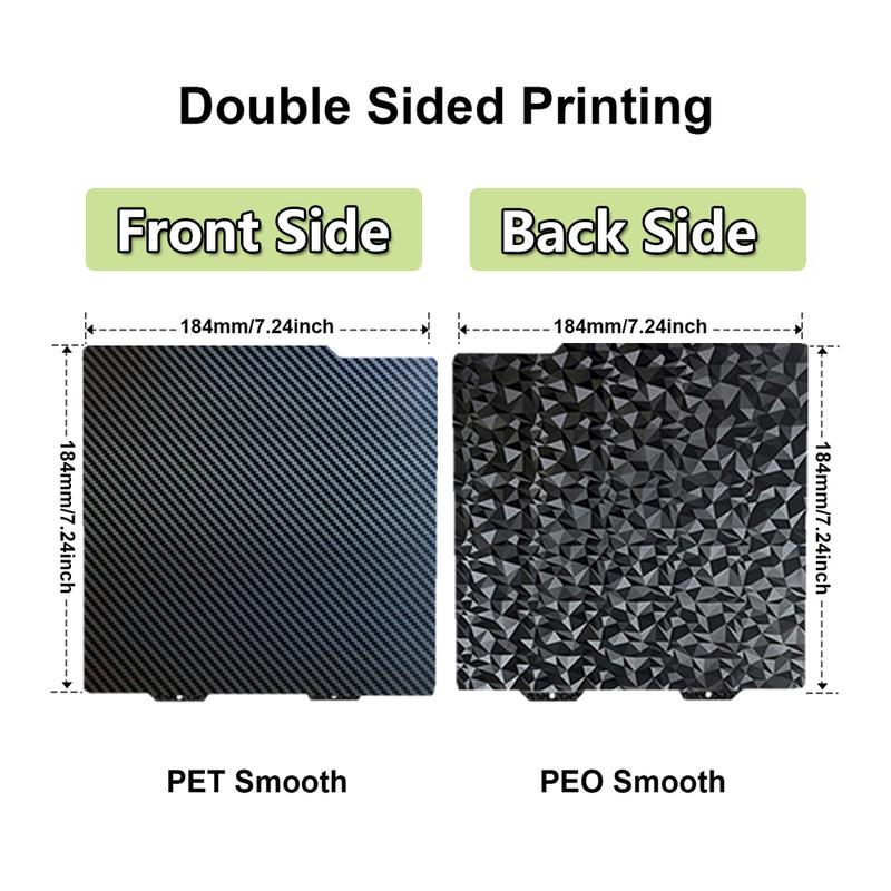 For Bambu lab A1 Mini 184x184mm Build Plate PEO PET PEI Spring Steel Sheet Double Sided Hotbed for Bambulab A1 Mini Pei Sheet