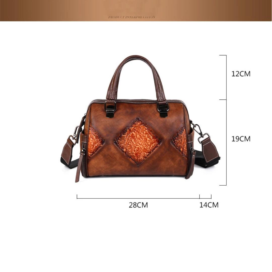 Винтажная кожаная сумка большой вместимости — фото 4