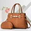 Cross Border Fashion Pu Double Compartment Tote Bag For Daily Use