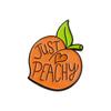 Cute Whimsical Peach Enamel Brooch Alloy Pin For Unique Personal Style And Decor