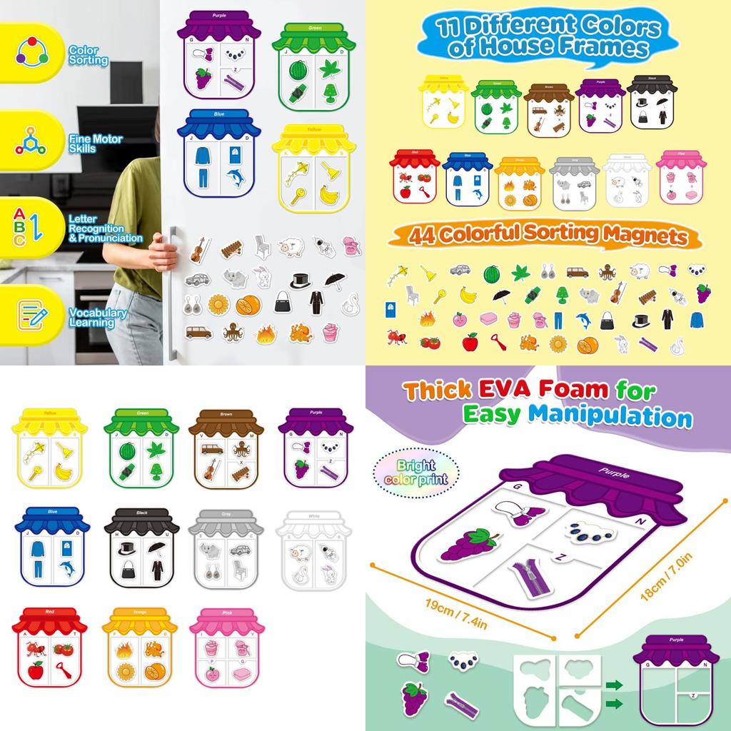 Magnetic Color Letter Puzzle Toy For Kids Educational Learning And Shape Matching