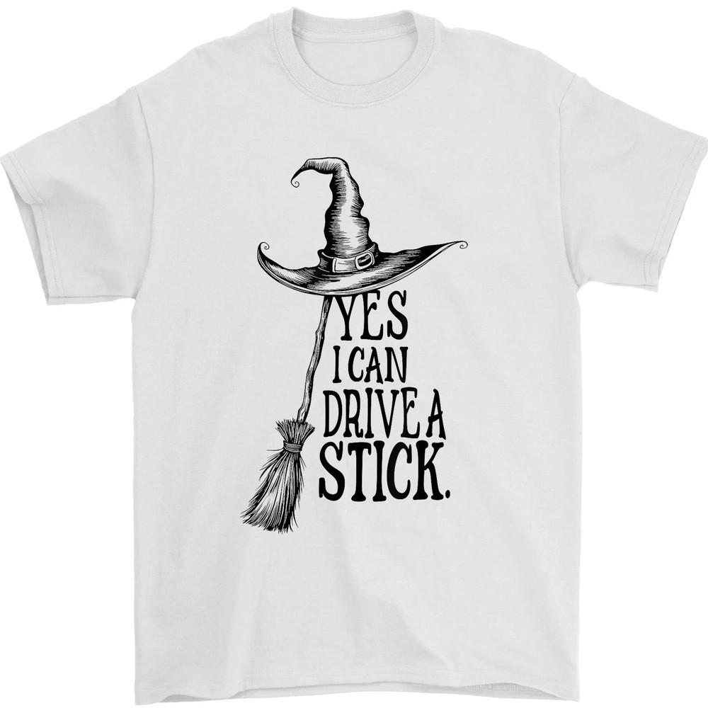 

Yes I Can Drive A Stick Funny Halloween Spooky Witch Unisex T-Shirt 4XL