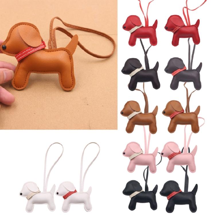 Modern Dog Shaped Key Ring For Everyday Carry Essential Water Resistant Faux Leather Craftsmanship Pendant
