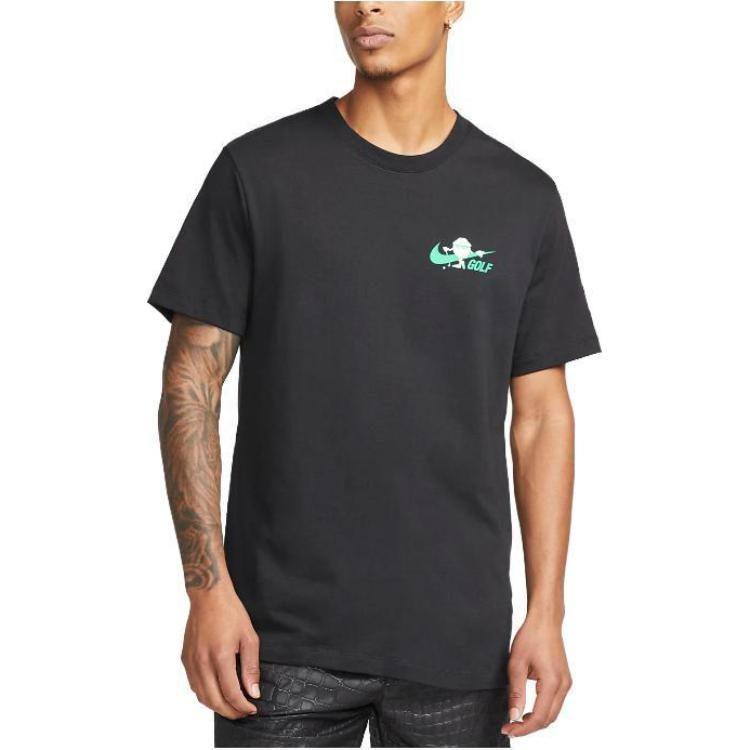 Nike T Shirts Men's Black Crew Neck Moderate Straight Fit FD0037-010