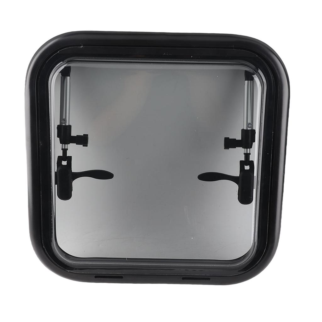 14,8 x 14,8 Zoll Wohnmobilfenster mit Stützstange, Fliegengitter, Sonnenschutz, doppelwandig, abgerundete Ecken, Ausstellfenster für