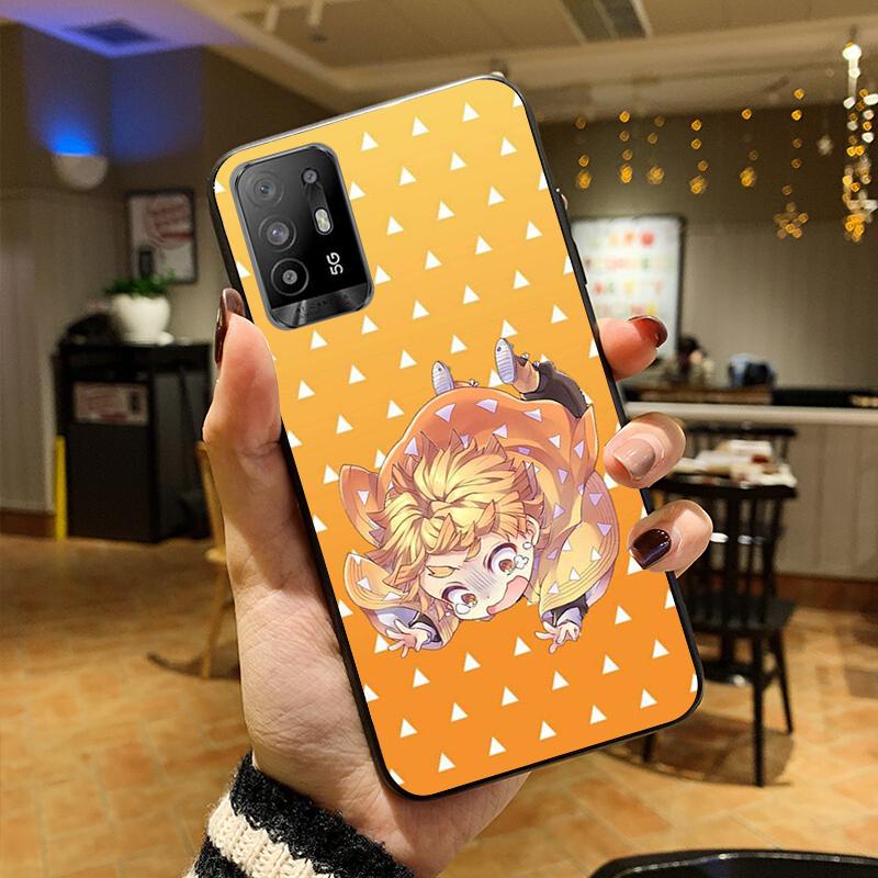Anime Demon Slayer Kimetsu Kamado Phone Case for OPPO A54 A74 A94 A53S A9 A5 A15 A16 A91 A96 A76 Reno8 8Pro Reno2 Z