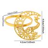 Eid Mubarak Curtain Clip Ring Gold Silver Color Crescent Ring Towel Clip Happy Eid Party Decor Supplies Ramadan Kareem Supplies