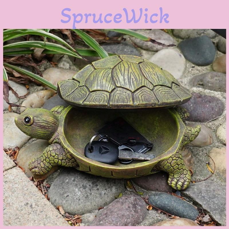 Turtle Resin Storage Box With Modern Minimalist Design For Living Room Decor