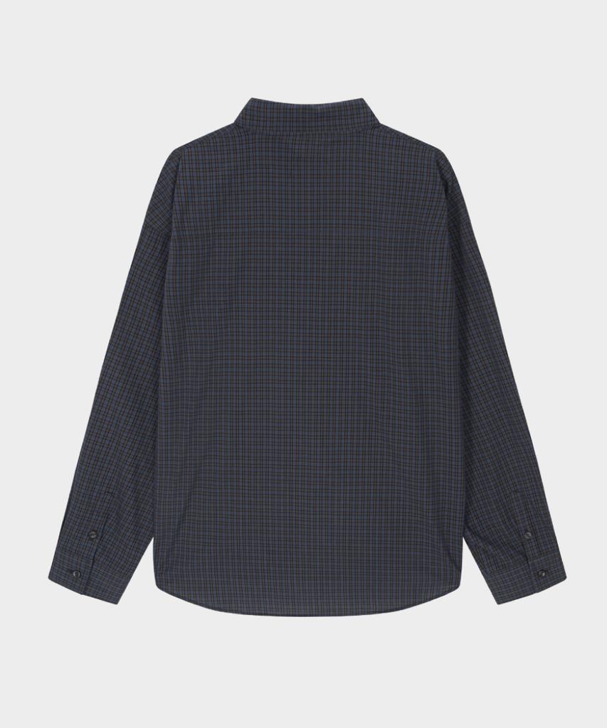 HONO REPORT Oversized Check Shirt_Blue
