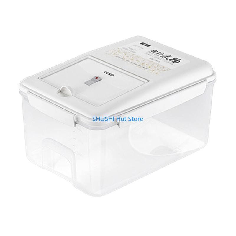 

Rice Container with and Airtight Lid 5kg/10kg Large Capacity for Home Kitchen Flour Sesame Soy Green Bean D57B