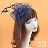 1Pc Fascinator Hat Feather Pearl Beaded Decor Girl Hair Clips Hair Accessories Headwear Flower Women's
