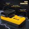90W Fast Dual Charger Replacement for Dewalt 12V 14.4V 18V 20V Lithium-Ion Battery DCB206 DCB205 DCB204 DCB203 DCB120 Charger