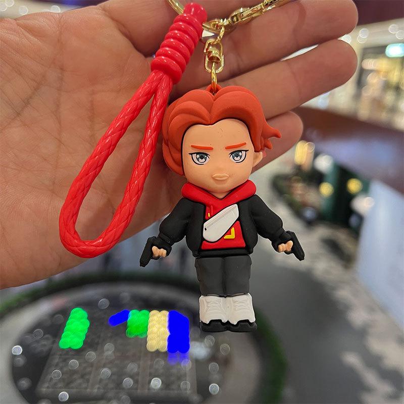 Avengers Superhero Keychain Pendant - Cartoon Backpack Doll for Car Keys