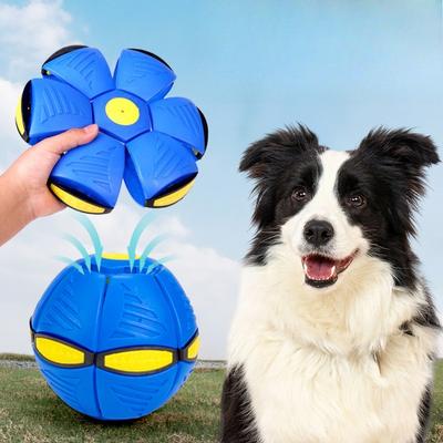 Pet Toys Interactive UFO Ball Dog Toys Magic Funny Pet Toys UFO Outdoor Training Toys Dog Accessories Step On Deformable Ball