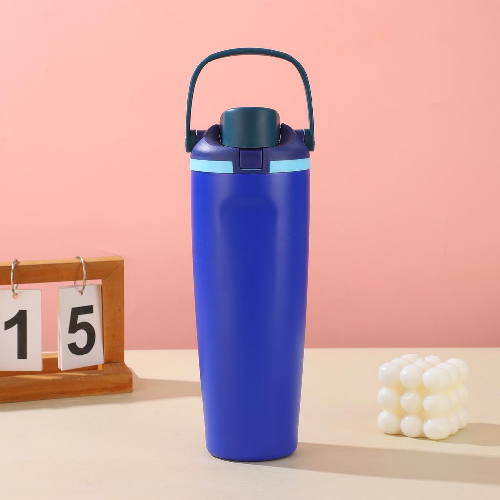 Water Bottle Fashion Oz Portable Fruit Cup Stainless Steel Vacuum Thermos Cup Outdoor Bouncing Straw Cup