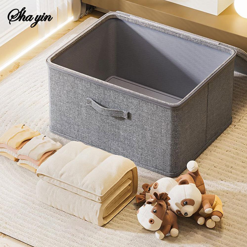 Soft Cover With Zipper Storage Box With Lock, Folding Storage Clothes Box, Organizing Portable Box