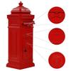 Aluminium Kolom Brievenbus Vintage Stijl Roestbestendig Rood