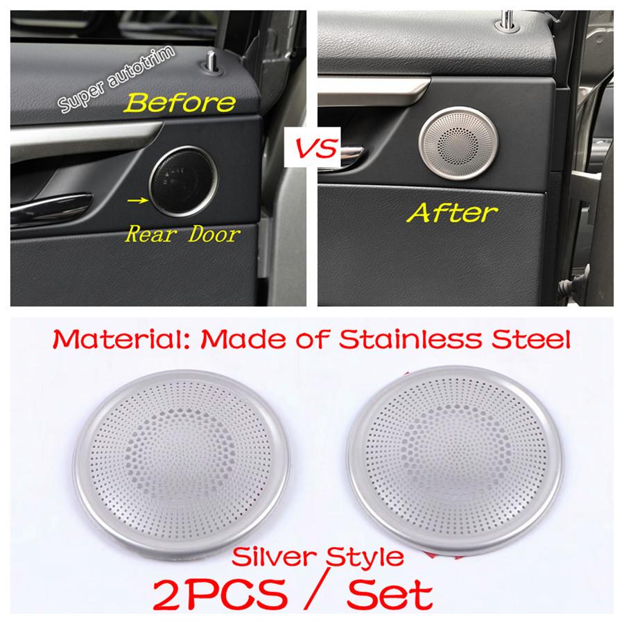 Car Door Speaker Loudspeaker Frame Decoration Cover Trim For Lexus RX RX450h 2016 - Stainless Steel Accessories Interior