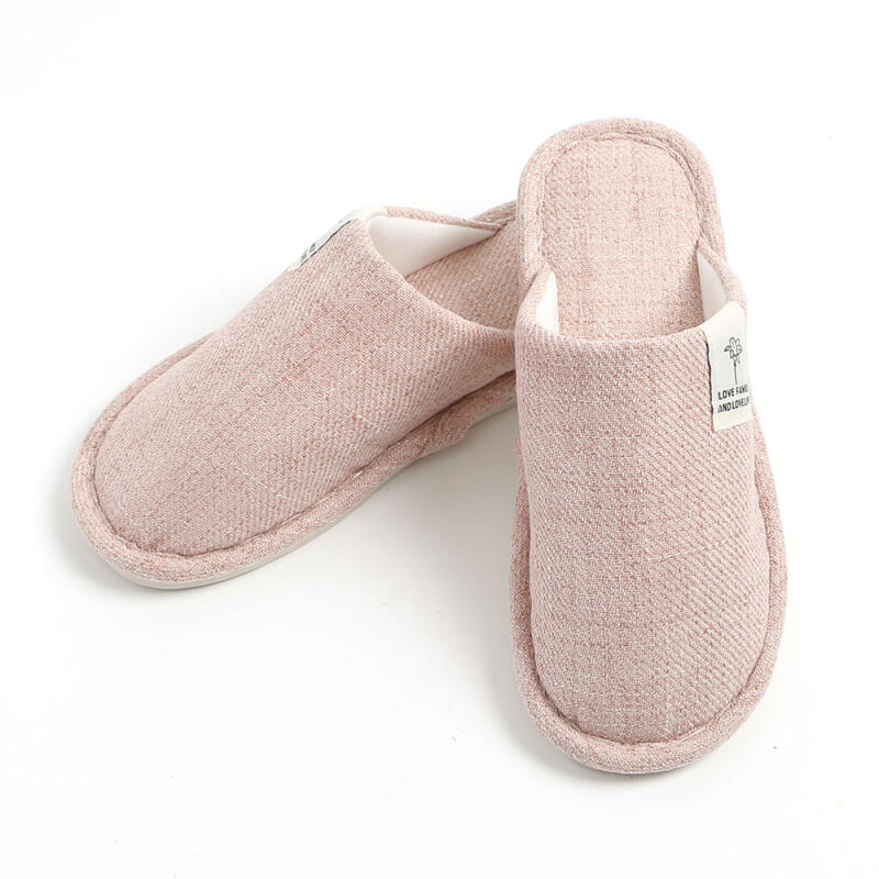 

Linen Indoor Slippers (240-245mm/Pink)