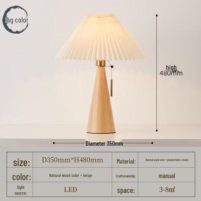 Shengbei Vintage Wood-Look Desk Lamp