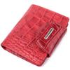 Small Women's Wallet KARYA Wallet 22819 Made of Textured Genuine Leather Red