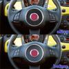 Carbon Fiber Car Steering Wheel Panel Buttons Trim Frame Cover Sticker For Fiat 500 2012-2015 Car Styling Accessories