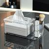 Desktop Tissue Box Household Creative Paper Box Transparent Tissue Box Cover Rectangular Napkin Dispenser Office Tissue Holder