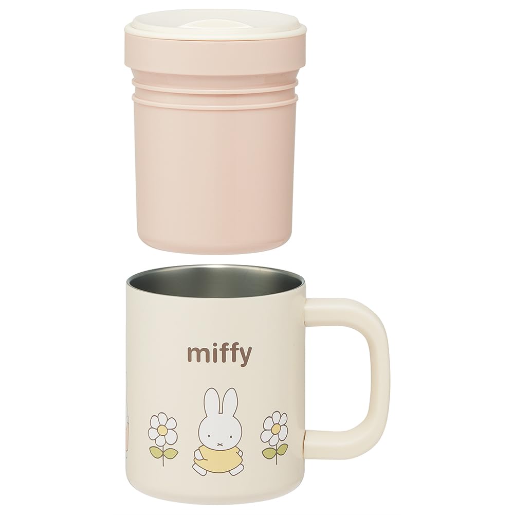 Skater Insulated Stainless Steel Mug with Inner Vacuum Miffy STMG4NI Cup, Insulated, Double-Walled, Design, 320ml/330ml,