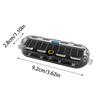 2pcs Car Solar Powered LED Lights Fake Car Warning Lights LED Flashing Warning Lights